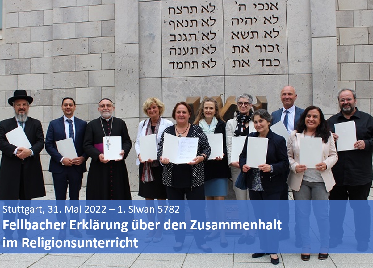 Fellbacher Erklrung ber den Zusammenhalt im Religionsunterricht unterzeichnet