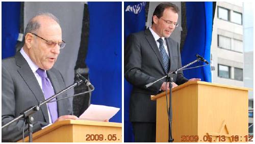 Martin Widerker (linkes Bild) und Staatssekretr Georg Wacker MdL (rechtes Bild)