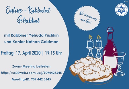 Online-Mincha und Jiskor mit Rabbiner Yehuda Pushkin und Kantor Nathan Goldman