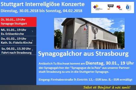 Synagogalchor aus Strasbourg - Aus unserer Partnerstadt Strasbourg kommt anlsslich Tu Bischwat der Synagogalchor der 