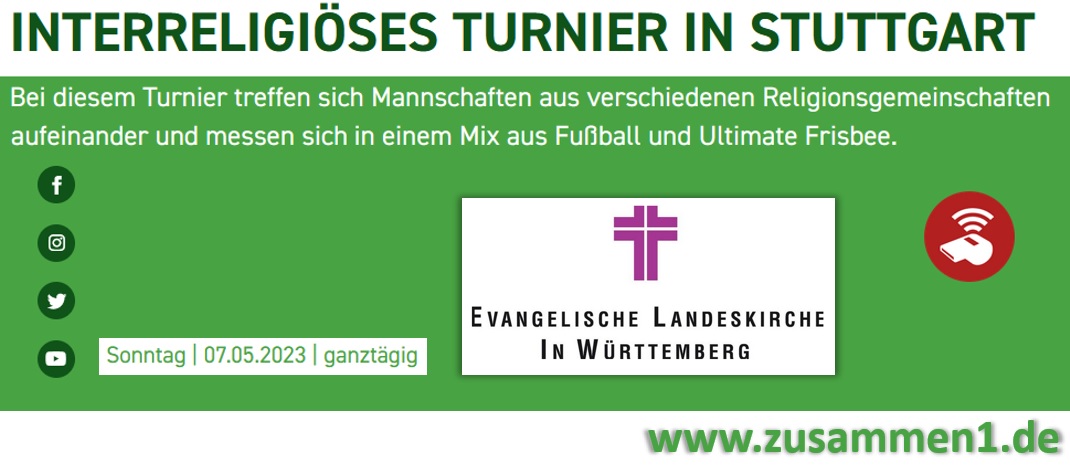 Interreligises Fuballturnier www.zusammen1.de in Stuttgart