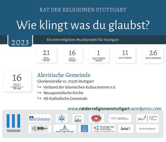 Rat der Religionen Stuttgart - fnfteilige Veranstaltungsreihe 