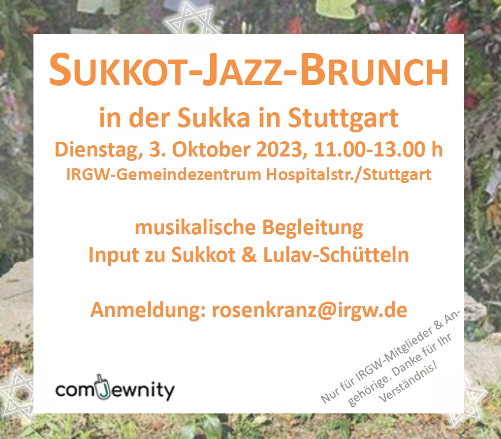 Sukkot-Jazz-Brunch der comJewnity fr IRGW-Mitglieder und Familienangehrige