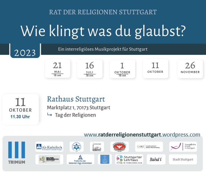 Rat der Religionen Stuttgart - fnfteilige Veranstaltungsreihe 