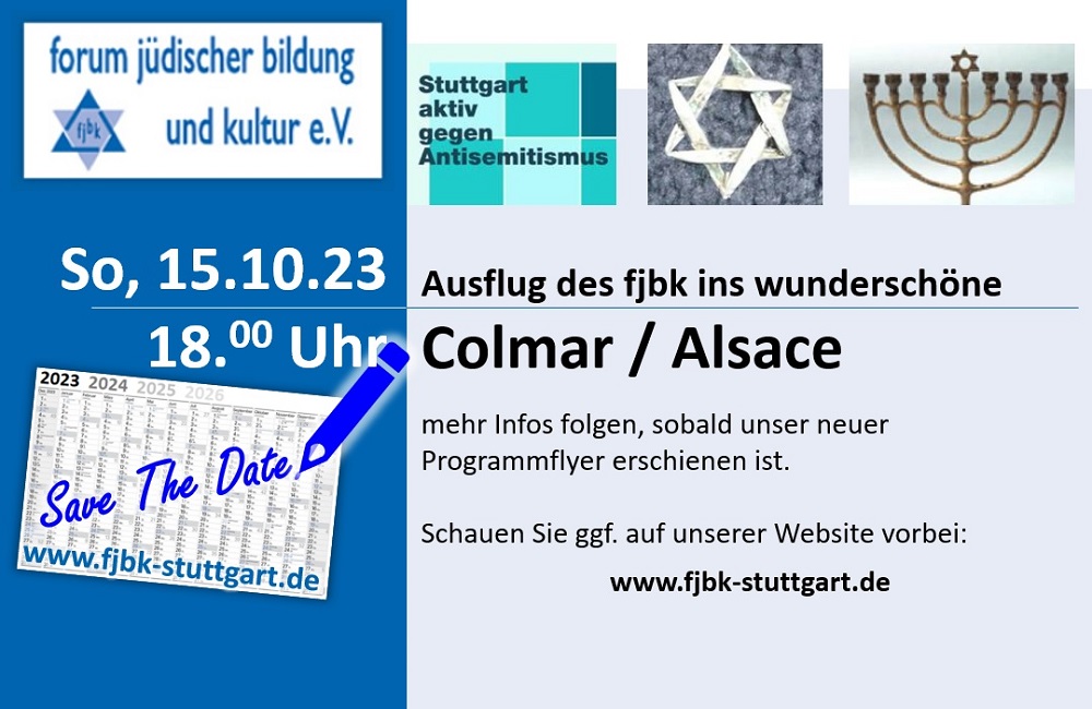 Save The Date  -  nhere Infos folgen, sobald unser Programmflyer fertig ist  -  siehe auch www.fjbk-stuttgart.de