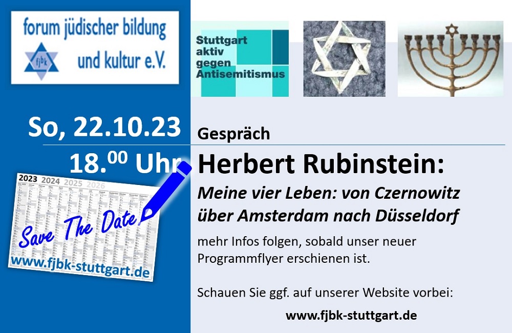 Save The Date  -  nhere Infos folgen, sobald unser Programmflyer fertig ist  -  siehe auch www.fjbk-stuttgart.de