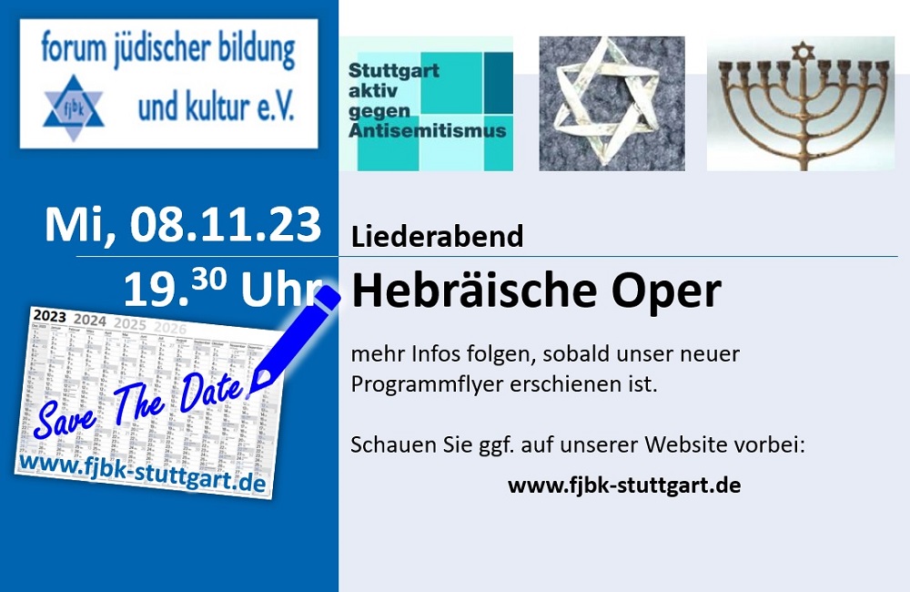 Save The Date  -  nhere Infos folgen, sobald unser Programmflyer fertig ist  -  siehe auch www.fjbk-stuttgart.de