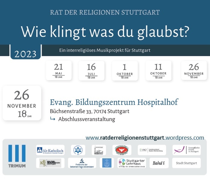 Rat der Religionen Stuttgart - fnfteilige Veranstaltungsreihe 