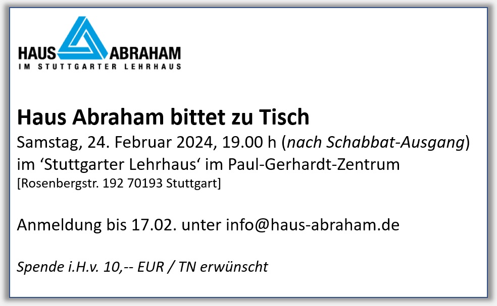 Haus Abraham bittet zu Tisch - www.haus-abraham.de