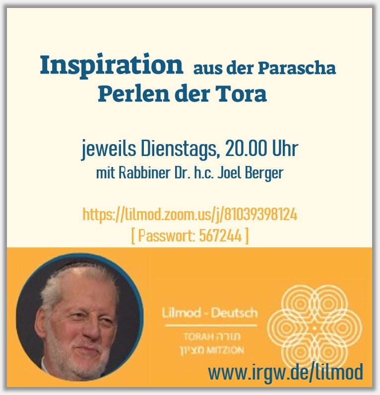 Filmreihe Schiur Lilmod mit Rabbiner Dr. h.c. Joel Berger